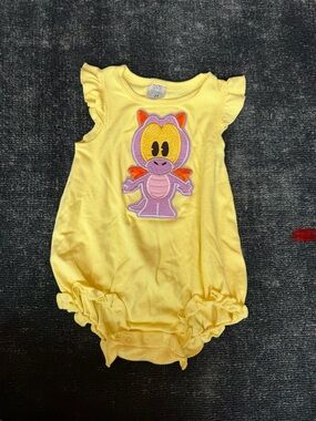Figment Epcot Yellow Baby Romper
